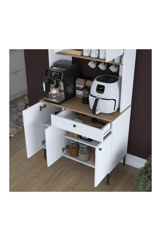 Armoire multifonctionnelle - Blanc noyer