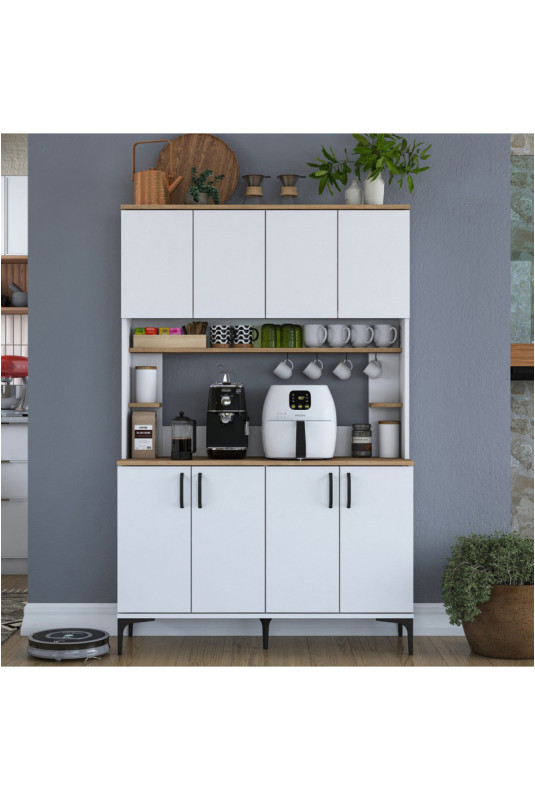 Armoire multifonctionnelle - Blanc noyer