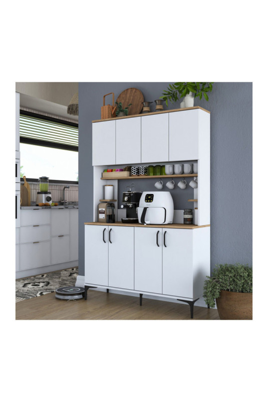 Armoire multifonctionnelle - Blanc noyer