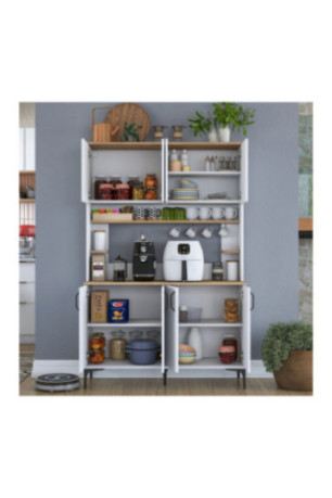 Armoire multifonctionnelle - Blanc noyer
