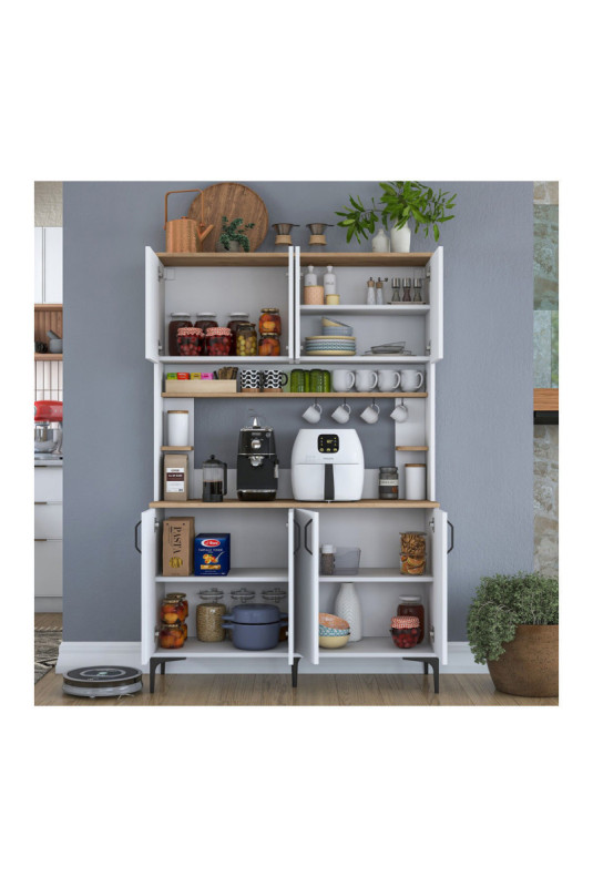 Armoire multifonctionnelle - Blanc noyer