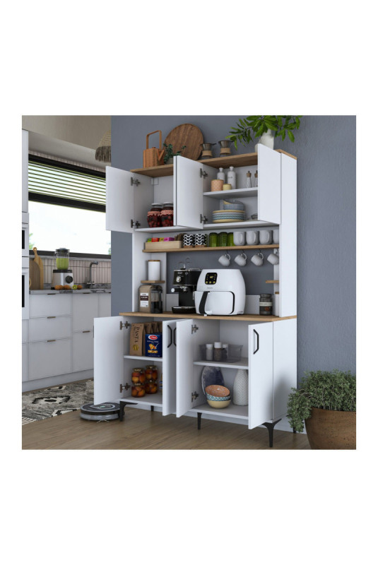 Armoire multifonctionnelle - Blanc noyer