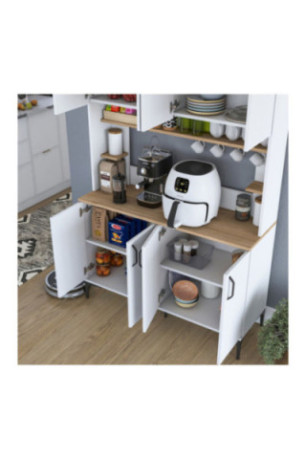 Armoire multifonctionnelle - Blanc noyer