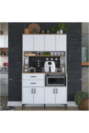 Armoire multifonctionnelle - Blanc noyer