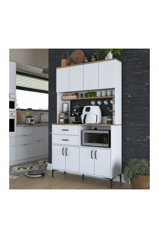 Armoire multifonctionnelle - Blanc noyer