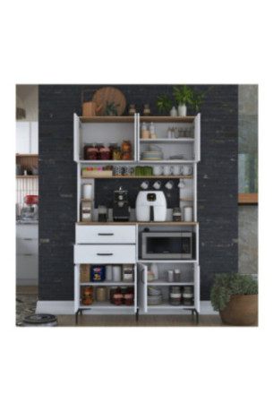 Armoire multifonctionnelle - Blanc noyer