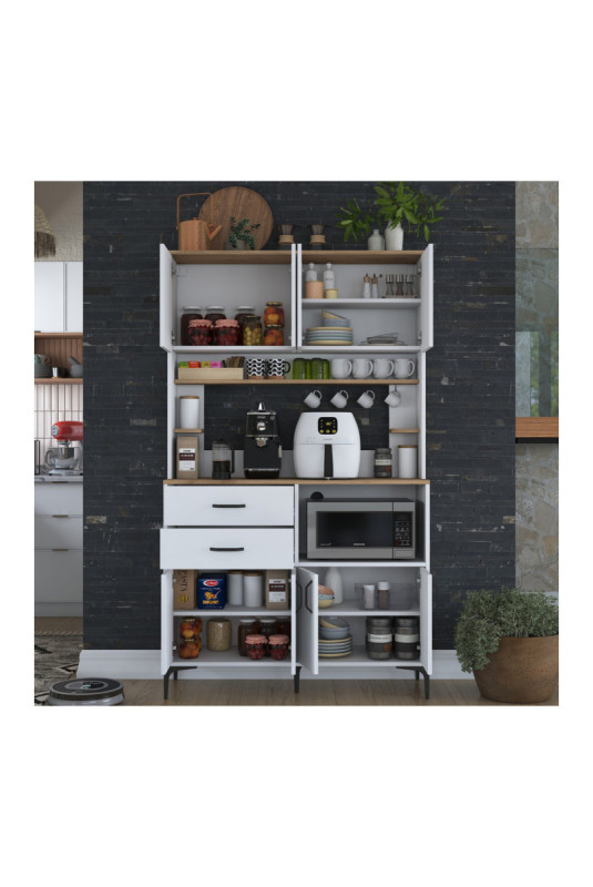 Armoire multifonctionnelle - Blanc noyer
