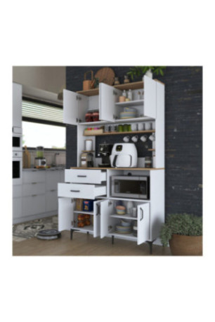 Armoire multifonctionnelle - Blanc noyer