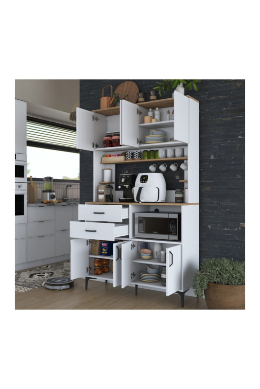 Armoire multifonctionnelle - Blanc noyer