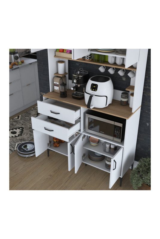 Armoire multifonctionnelle - Blanc noyer