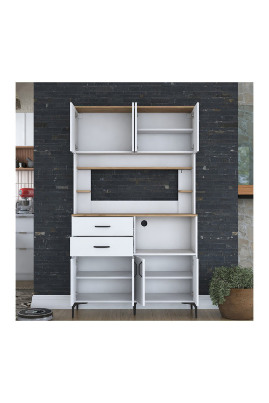 Armoire multifonctionnelle - Blanc noyer