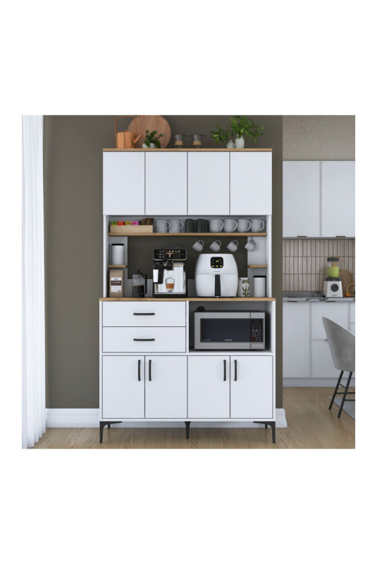 Armoire multifonctionnelle - Blanc noyer