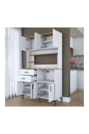 Armoire multifonctionnelle - Blanc noyer