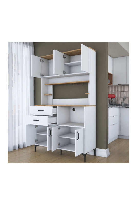 Armoire multifonctionnelle - Blanc noyer