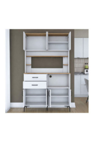 Armoire multifonctionnelle - Blanc noyer
