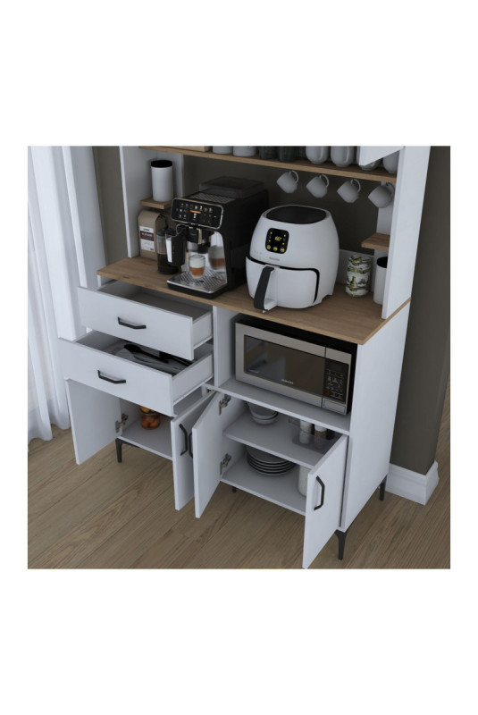 Armoire multifonctionnelle - Blanc noyer
