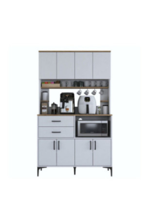Armoire multifonctionnelle - Blanc noyer