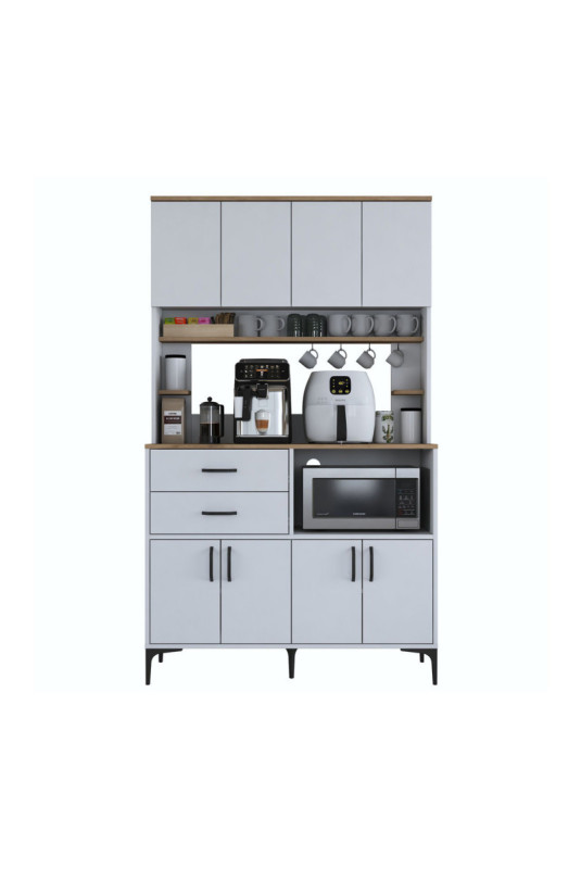 Armoire multifonctionnelle - Blanc noyer