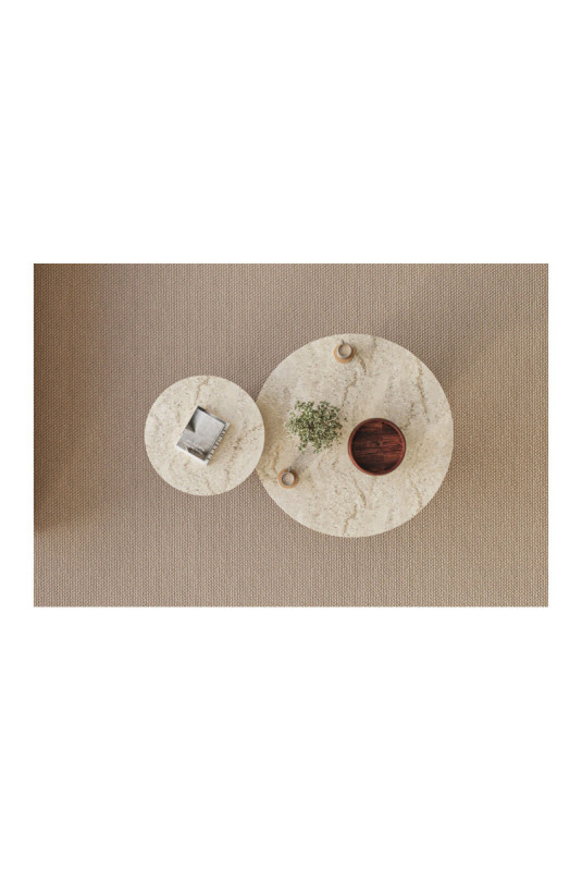 Ensemble de Table basse - Travertin Noyer