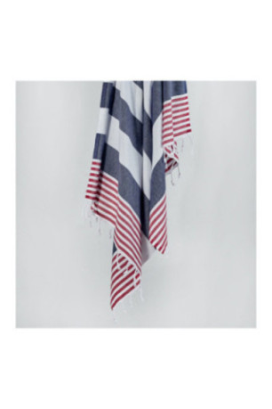 Fouta - Rouge Bleu Blanc - 100x180cm