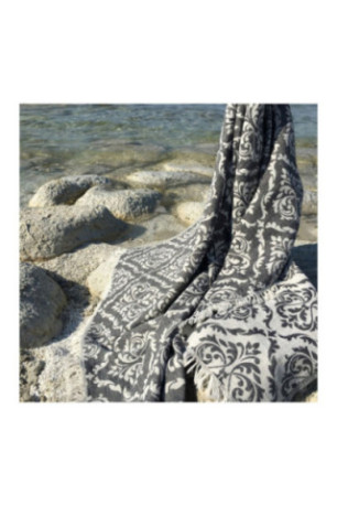 Fouta - Noir Blanc Beige - 90x170cm