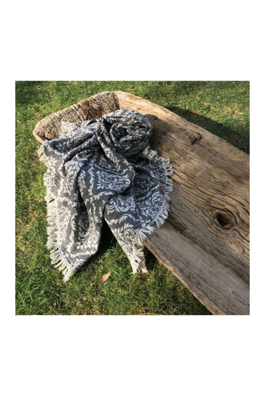 Fouta - Noir Blanc Beige - 90x170cm