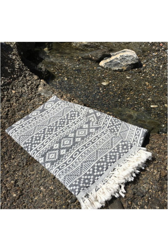 Fouta - Noir Beige - 90x170cm