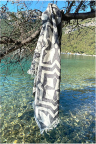 Fouta - Noir Beige - 90x170cm