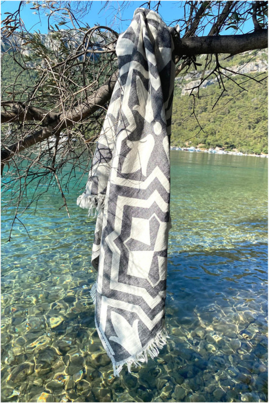 Fouta - Noir Beige - 90x170cm