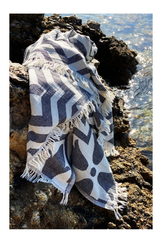 Fouta - Noir Beige - 90x170cm