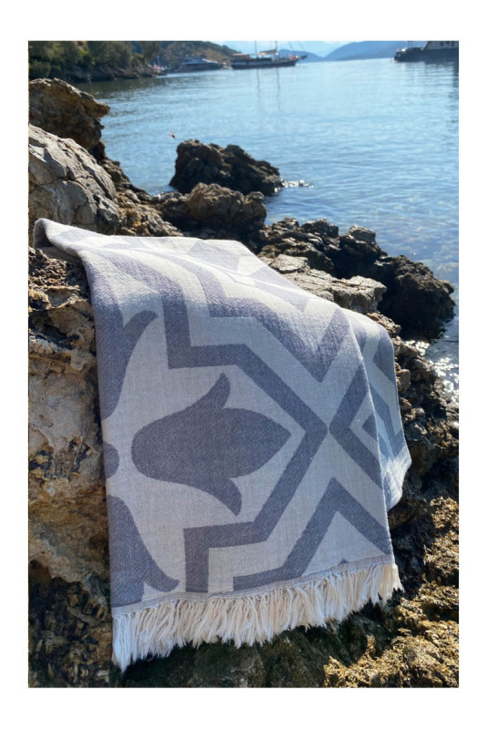 Fouta - Gris - 90x170cm