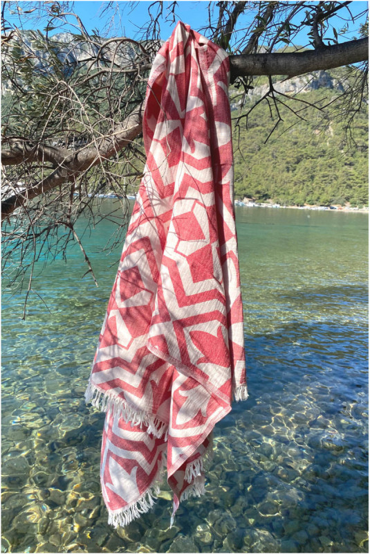 Fouta - Rouge - 90x170cm