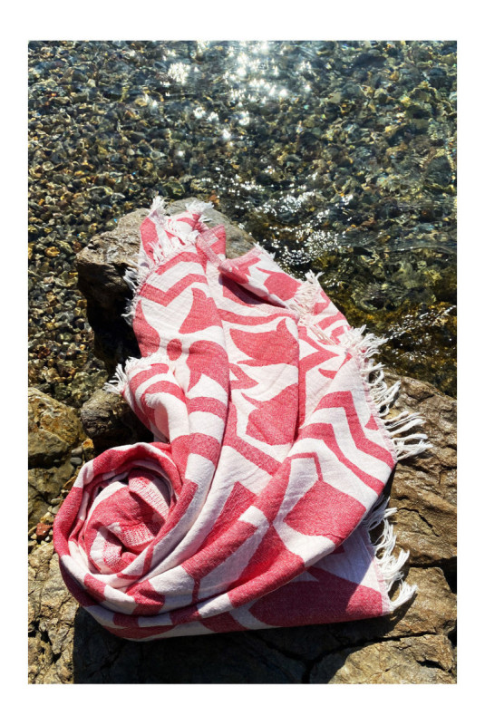 Fouta - Rouge - 90x170cm