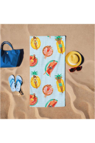 Serviette de plage - Multicolore - 75x150cm