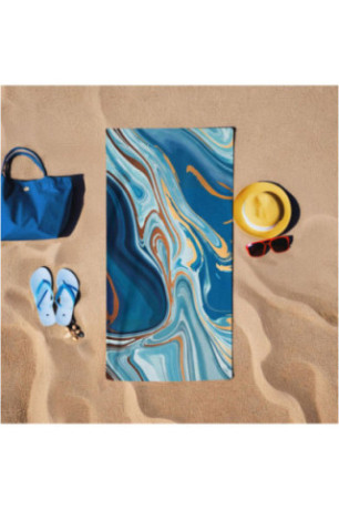 Serviette de plage - Bleu - 75x150cm