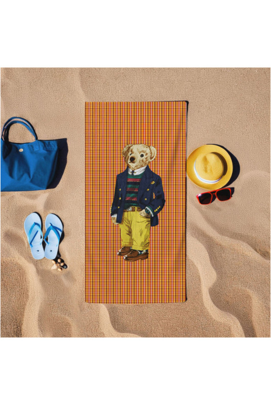 Serviette de plage - Orange - 75x150cm