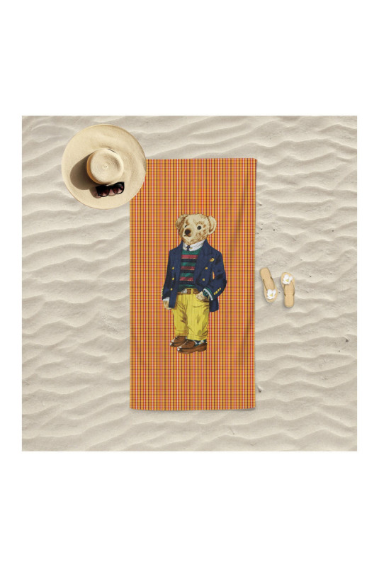 Serviette de plage - Orange - 75x150cm