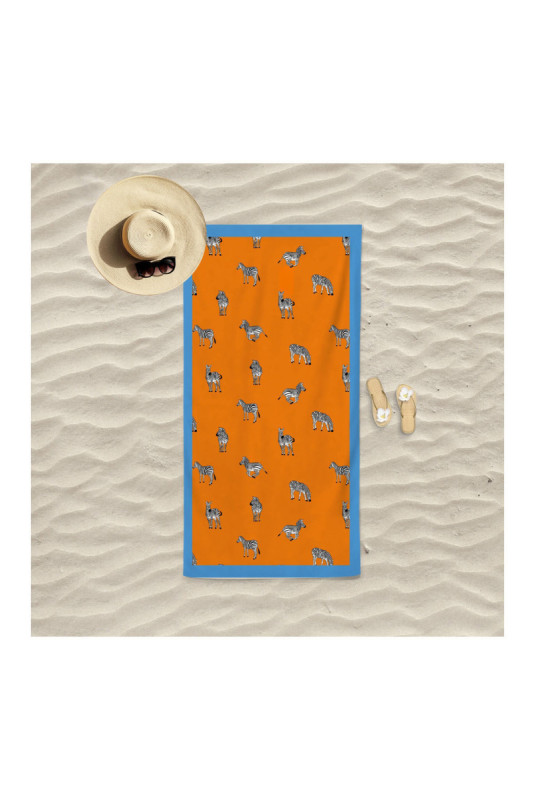 Serviette de plage - Orange - 75x150cm