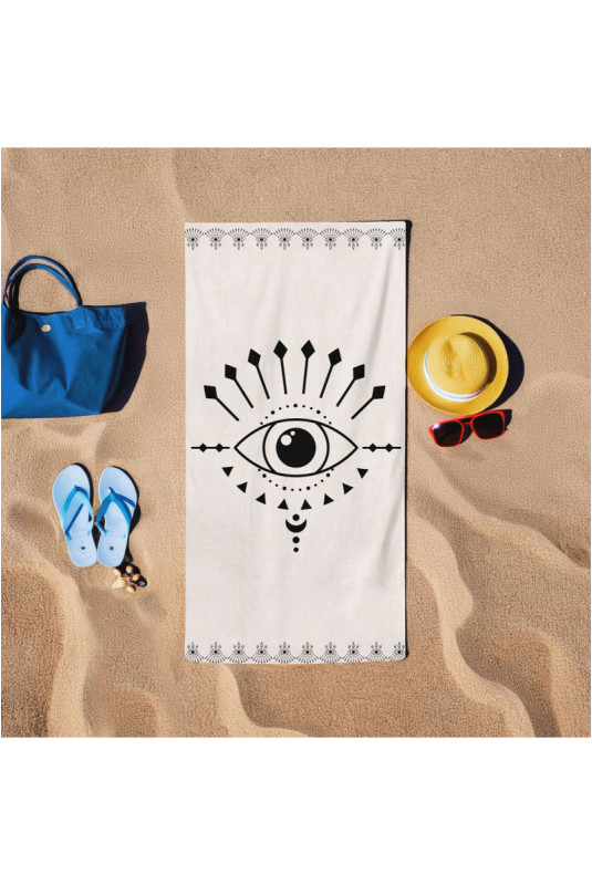Serviette de plage - Crème - 75x150cm