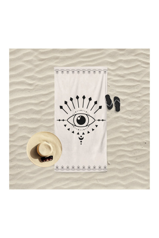 Serviette de plage - Crème - 75x150cm