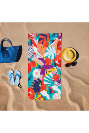 Serviette de plage - Multicolore - 75x150cm