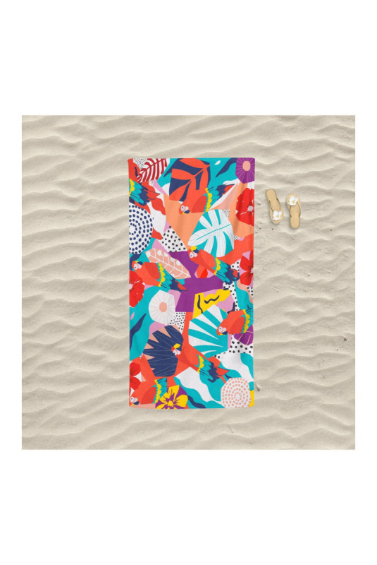Serviette de plage - Multicolore - 75x150cm