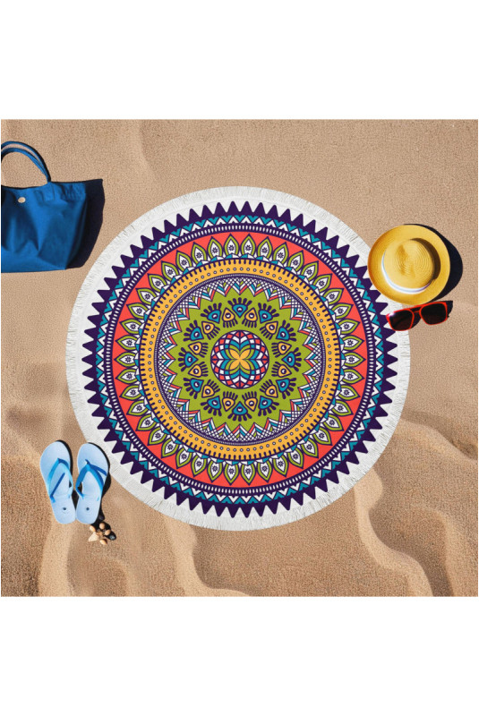 Serviette de plage - Multicolore - 150x150cm