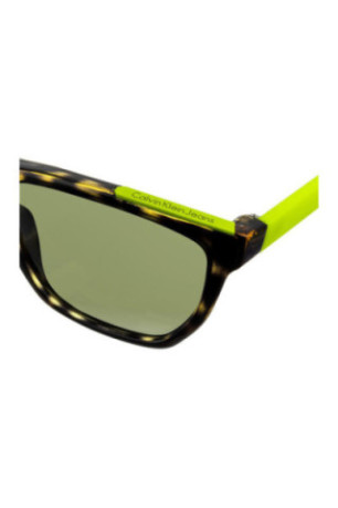 Lunette de soleil rectangulaire Femme Jaune havane