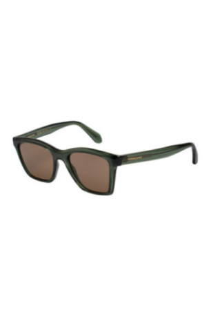 Lunettes de soleil rectangulaires Vert bouteille 54 mm