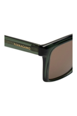 Lunettes de soleil rectangulaires Vert bouteille 54 mm