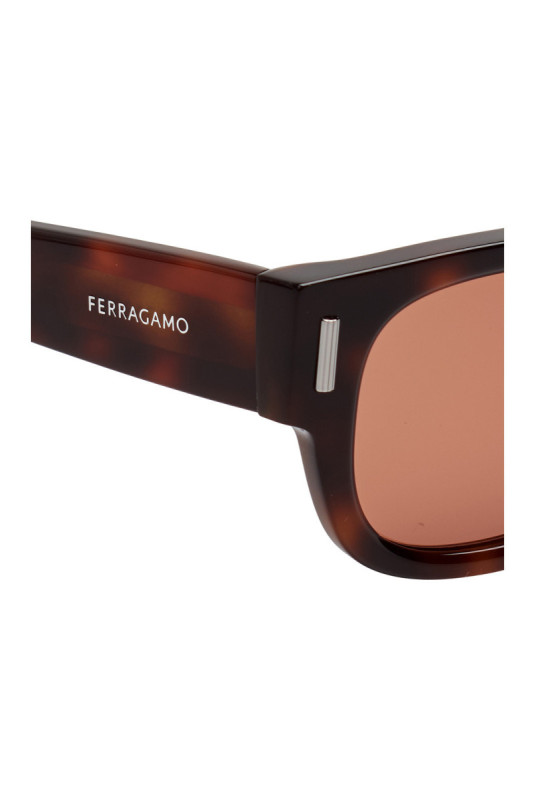 Lunettes de soleil rectangulaires Homme Écaille