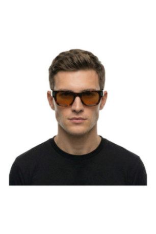 Lunettes de soleil rectangulaires Homme Écaille