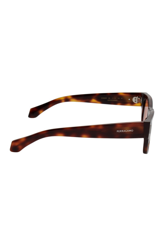 Lunettes de soleil rectangulaires Homme Écaille