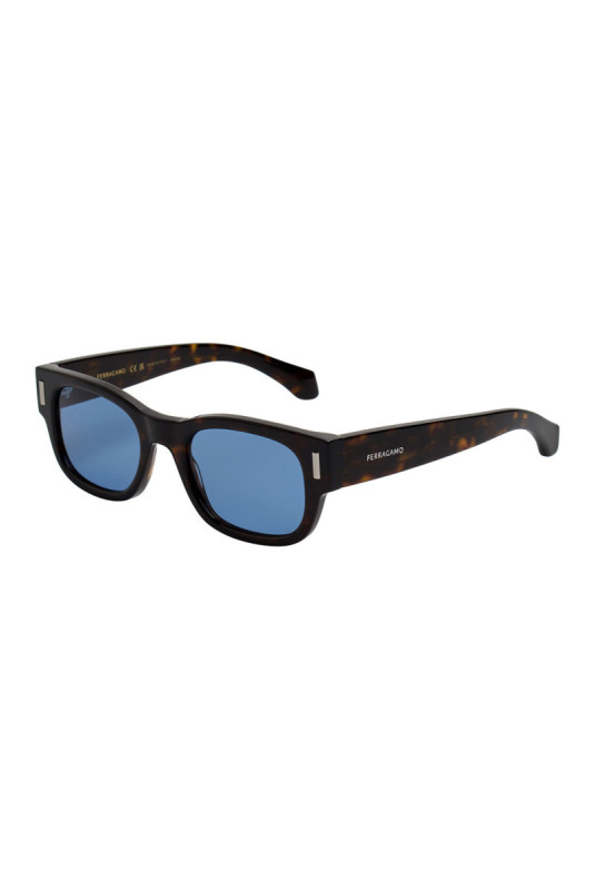 Lunettes de soleil rectangulaires Homme Havane foncé